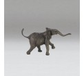 Bronze Elephant Sculpture: Large Walking Baby Elephant by Jonathan Sanders