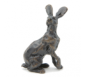 Bronze Hare Sculpture: Listening Hare Maquette by Sue Maclaurin