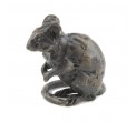 Bronze Mouse Sculpture: Sitting Mouse Maquette by Sue Maclaurin