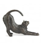 Bronze Cat Sculpture: Stretching Cat by Sue Maclaurin