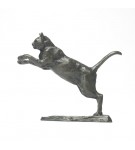 Bronze Cat Sculpture: Leaping Cat by Sue Maclaurin