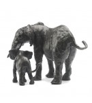 Bronze Elephant Sculpture: Elephant Mother and Baby II by Jonathan Sanders