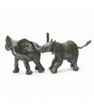 Bronze Elephant Sculpture: Playing Elephants by Jonathan Sanders