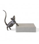 Bronze Mouse Sculpture: Playing Mouse by Jonathan Sanders