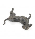 Bronze Dog Sculpture: Rolling Dachshund