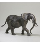 Bronze Elephant Sculpture: Large Walking Elephant by Jonathan Sanders