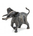 Bronze Elephant Sculpture: Bull Elephant Maquette by Jonathan Sanders