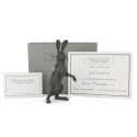 Bronze Hare Sculpture: Alert Hare III 