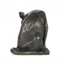 Bronze Cat Sculpture: Small Washing Cat by Sue Maclaurin
