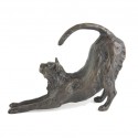 Bronze Cat Sculpture: Stretching Cat by Sue Maclaurin