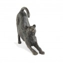 Bronze Cat Sculpture: Stretching Cat by Sue Maclaurin