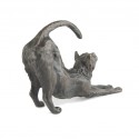 Bronze Cat Sculpture: Stretching Cat by Sue Maclaurin