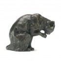 Bronze Cat Sculpture: Cat Licking Paw by Sue Maclaurin