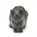 Bronze Cat Sculpture: Crouching Cat by Sue Maclaurin