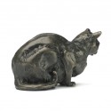 Bronze Cat Sculpture: Crouching Cat by Sue Maclaurin