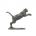 Bronze Cat Sculpture: Leaping Cat by Sue Maclaurin