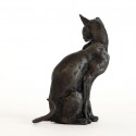 Bronze Cat Sculpture: Seated Cat by Sue Maclaurin