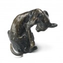 Bronze Cat Sculpture: Washing Cat by Sue Maclaurin