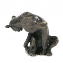 Bronze Cat Sculpture: Washing Cat by Sue Maclaurin