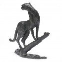 Bronze Cheetah Sculpture: Cheetah on Branch by Jonathan Sanders