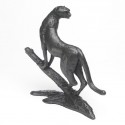 Bronze Cheetah Sculpture: Cheetah on Branch by Jonathan Sanders