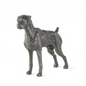 Bronze Dog Sculpture: Boxer Dog (Docked)