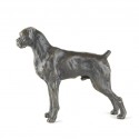 Bronze Dog Sculpture: Boxer Dog (Docked)