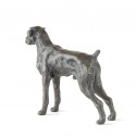 Bronze Dog Sculpture: Boxer Dog (Docked)