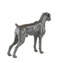 Bronze Dog Sculpture: Boxer Dog (Docked)