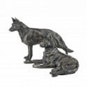 Bronze Dog Sculpture: Standing German Shepherd by Sue Maclaurin