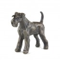 Bronze Dog Sculpture: Miniature Schnauzer