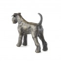 Bronze Dog Sculpture: Miniature Schnauzer