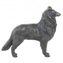 Bronze Dog Sculpture: Rough Collie