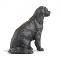 Bronze Dog Sculpture: Sitting Cavalier King Charles Spaniel