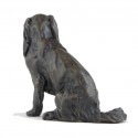 Bronze Dog Sculpture: Sitting Cavalier King Charles Spaniel