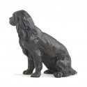 Bronze Dog Sculpture: Sitting Cavalier King Charles Spaniel