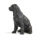 Bronze Dog Sculpture: Sitting Cavalier King Charles Spaniel