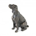 Bronze Dog Sculpture: Sitting Cocker Spaniel II (Docked)