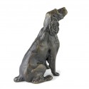Bronze Dog Sculpture: Sitting Cocker Spaniel II (Docked)