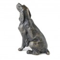 Bronze Dog Sculpture: Sitting Cocker Spaniel II (Docked)