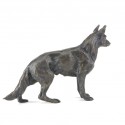 Bronze Dog Sculpture: Standing German Shepherd by Sue Maclaurin