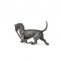 Bronze Dog Sculpture: Trotting Dachshund by Sue Maclaurin