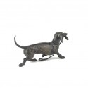 Bronze Dog Sculpture: Trotting Dachshund by Sue Maclaurin