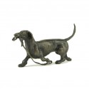 Bronze Dog Sculpture: Trotting Dachshund by Sue Maclaurin