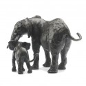 Bronze Elephant Sculpture: Elephant Mother and Baby II by Jonathan Sanders