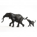 Bronze Elephant Sculpture: Elephant Mother and Baby by Jonathan Sanders