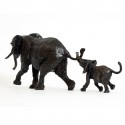 Bronze Elephant Sculpture: Elephant Mother and Baby by Jonathan Sanders