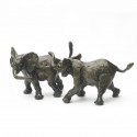 Bronze Elephant Sculpture: Playing Elephants by Jonathan Sanders