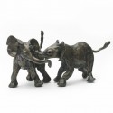 Bronze Elephant Sculpture: Playing Elephants by Jonathan Sanders