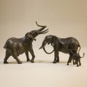 Bronze Elephant Sculpture: Large Elephant Family by Jonathan Sanders